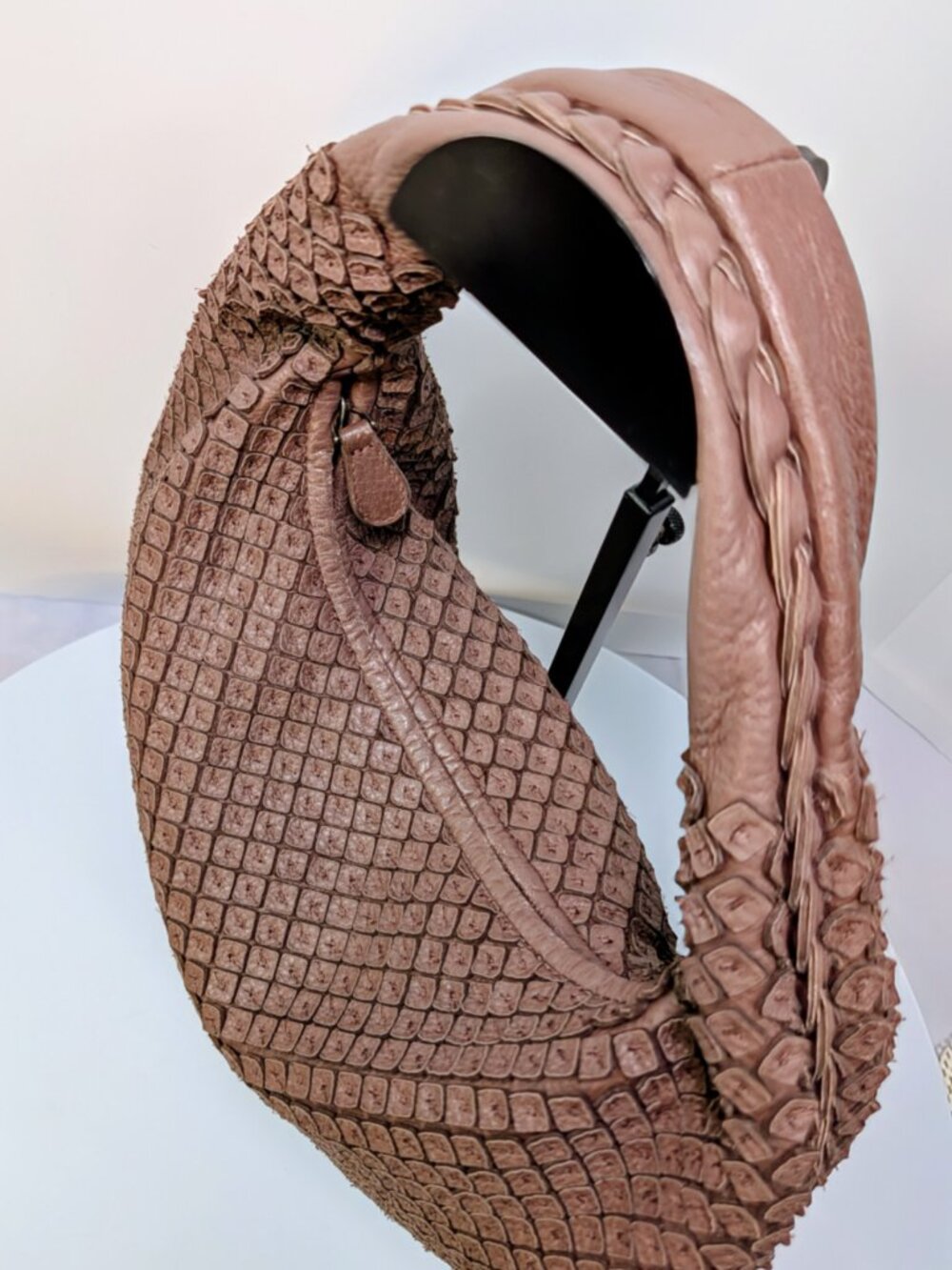 Bottega Veneta Light Brown "Frayed" Intrecciato Nappa Veneta Hobo - Picture 3 of 12